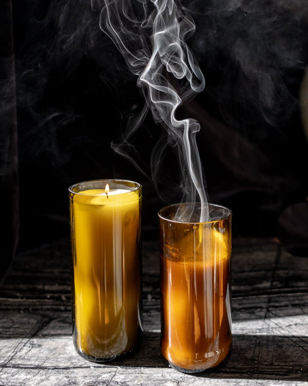 Amber Recycled Glass Fig Candle – candles (view 2) | Roost & Roam