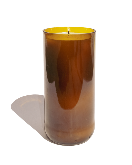 Amber Recycled Glass Fig Candle – candles | Roost & Roam