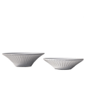 Carved Ceramic Coupelle Bowl Set