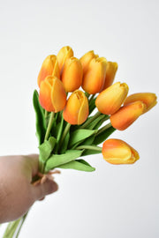 Real-Touch Tulip Bundle Stems — packaging and unboxing view