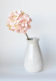 Blush Faux Hydrangea Stem in a styled home setting