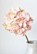 Close-up of hand-thrown stoneware glaze and texture detail — Blush Faux Hydrangea Stem
