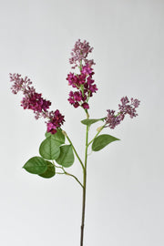 Faux Silk Lilac Floral Stem in a styled home setting