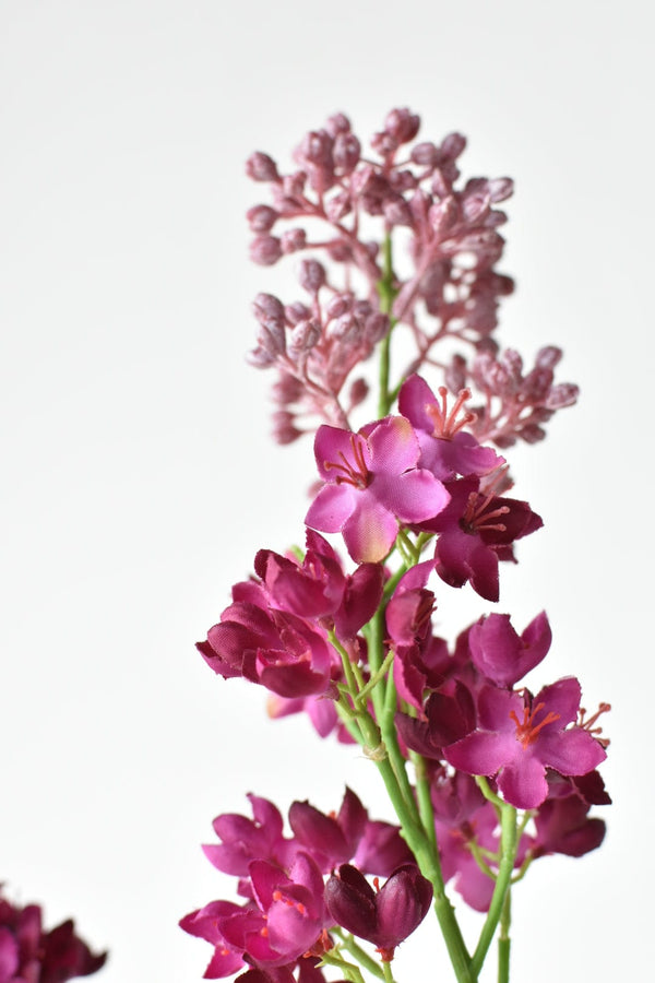 Close-up of material and construction detail — Faux Silk Lilac Floral Stem