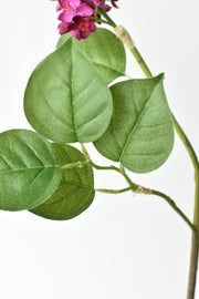 Faux Silk Lilac Floral Stem — back and side profile detail