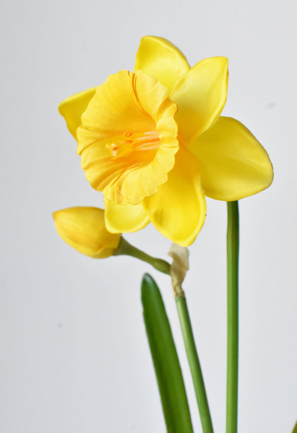 Close-up of material and construction detail — Fabric Daffodil Spray Stem