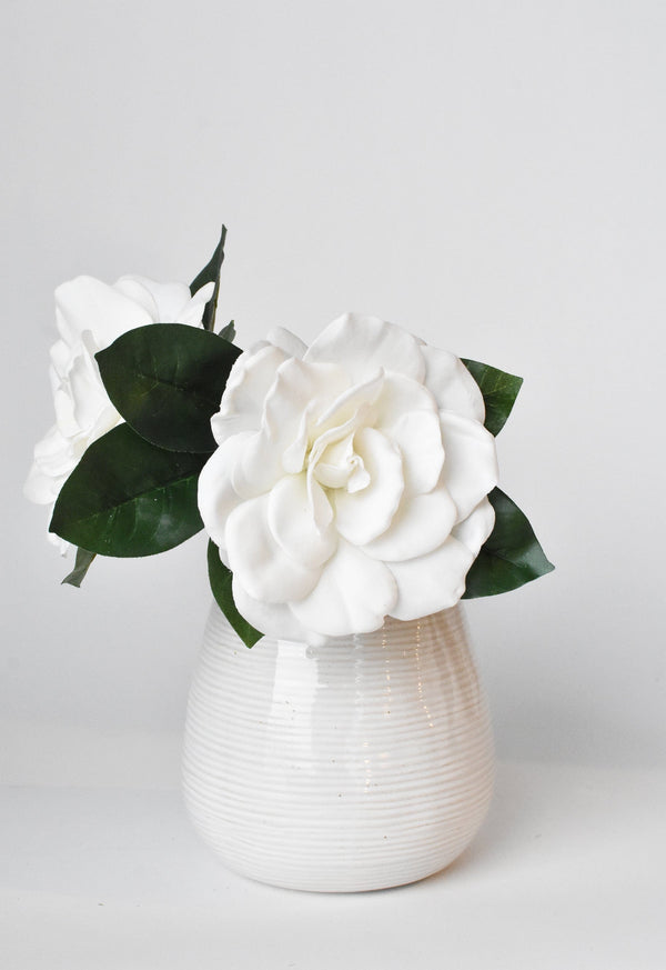Soft-Touch Faux Gardenia Stem — scale reference and proportion detail