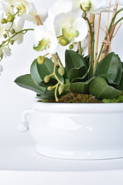 Creamware Oval Pomegranate Cachepot — packaging and unboxing view