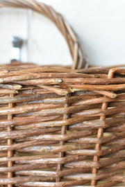 Woven Willow Wall Basket — scale reference and proportion detail