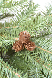 Faux Green Spruce Wreath with Pinecones, 24 in