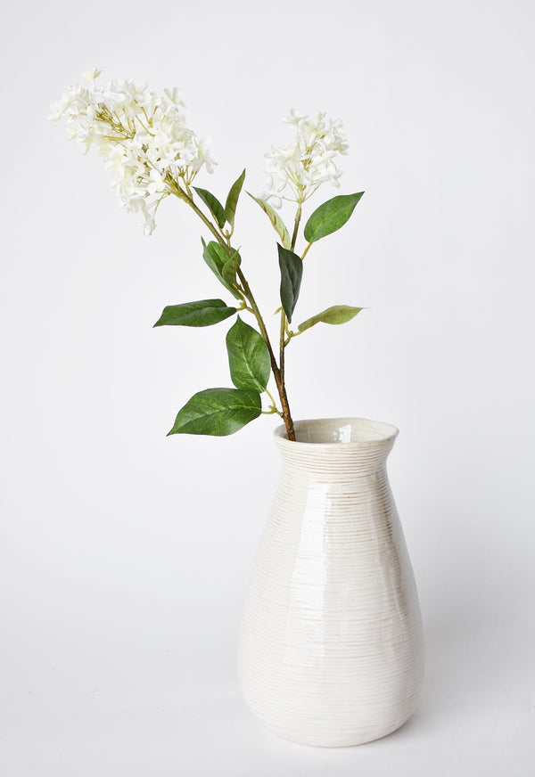 Fabric-Petal Cream Lilac Stem — alternate view or variant option
