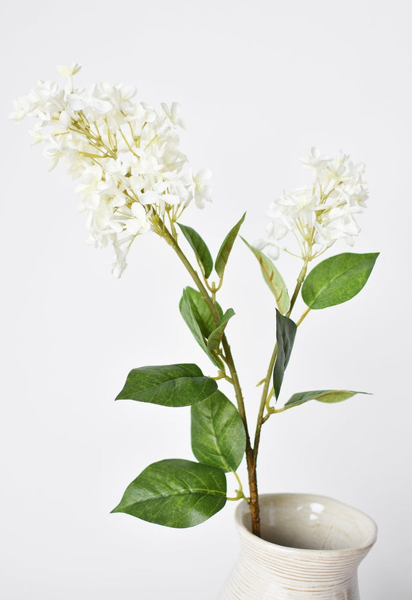 Fabric-Petal Cream Lilac Stem — scale reference and proportion detail