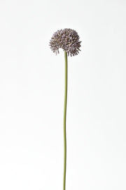 Dusty Violet Faux Allium Stem in a styled home setting