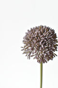 Dusty Violet Faux Allium Stem — Dusty violet globe allium on a sage stem — architectural faux floral for any vase