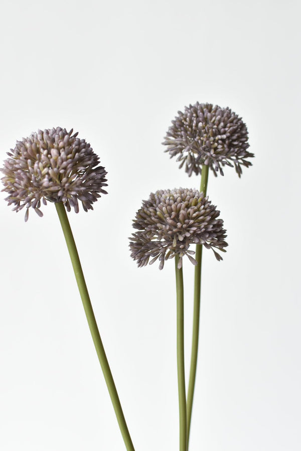 Dusty Violet Faux Allium Stem — scale reference and proportion detail