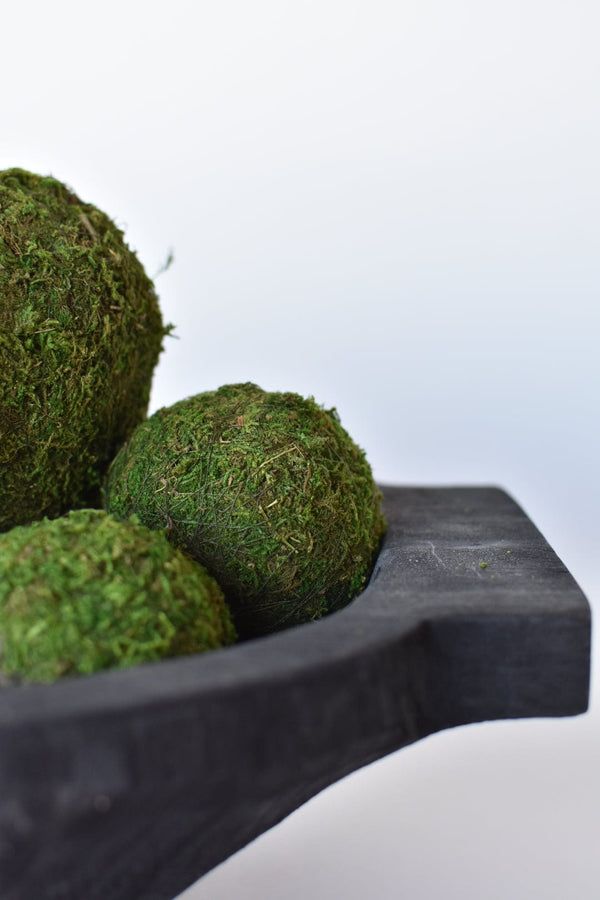 Close-up of material and construction detail — Preserved Moss Decorative Ball Set