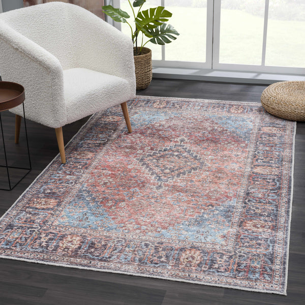 Medallion Print Washable Area Rug