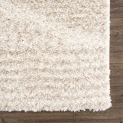 Cream Shag Plush Area Rug