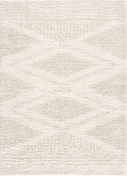 Cream Shag Plush Area Rug