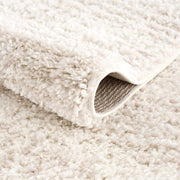 Cream Shag Plush Area Rug