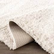 Cream Shag Plush Area Rug