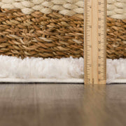 Cream Shag Plush Area Rug