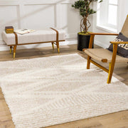 Cream Shag Plush Area Rug