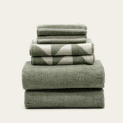 Striped Cotton Bath Towel Set