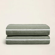 Striped Cotton Bath Towel Set