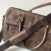 Full-Grain Leather Weekender Duffel Bag