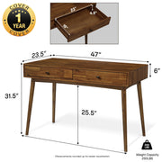 Mid-Century Wood Writing Desk