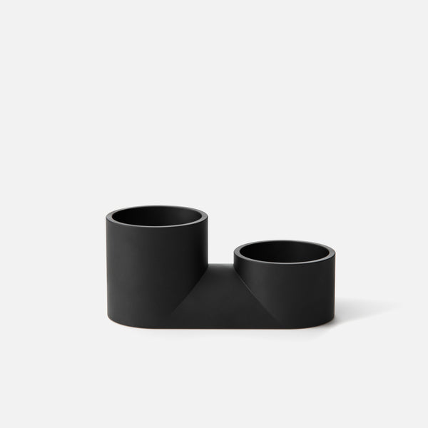 Matte Ceramic Double Planter — alternate size option with plant styling