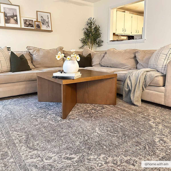 Sage Medallion Washable Area Rug