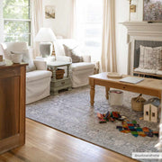 Sage Medallion Washable Area Rug