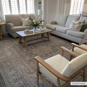 Sage Medallion Washable Area Rug