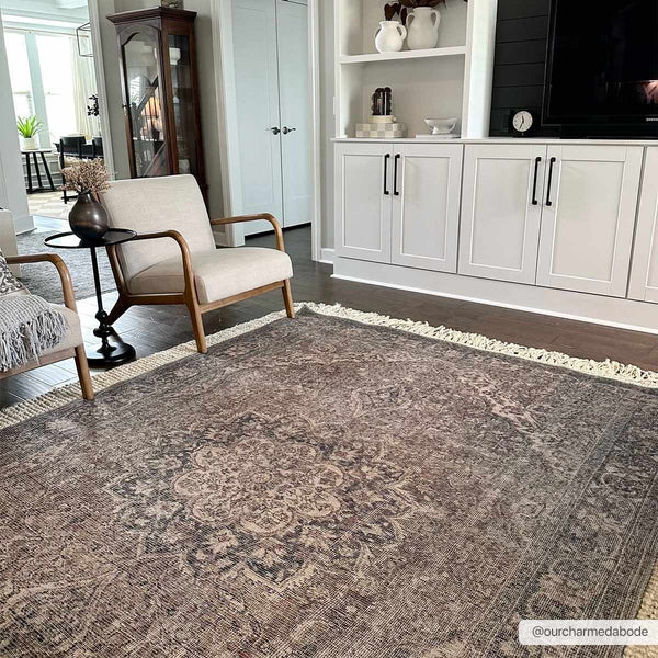 Sage Medallion Washable Area Rug