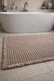 Waffle Weave Taupe Bath Mat