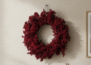 Mini Berry Red & Burgundy Wreath, 28 in