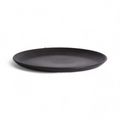 Matte Black Stoneware Dinner Plate Set