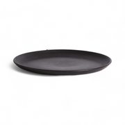 Matte Black Stoneware Dinner Plate Set