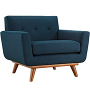 Tufted Polyester Fabric Mid-Century Armchair
