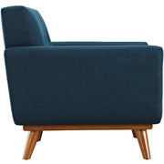 Tufted Polyester Fabric Mid-Century Armchair