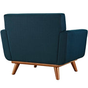 Tufted Polyester Fabric Mid-Century Armchair