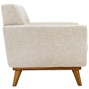Tufted Polyester Fabric Mid-Century Armchair