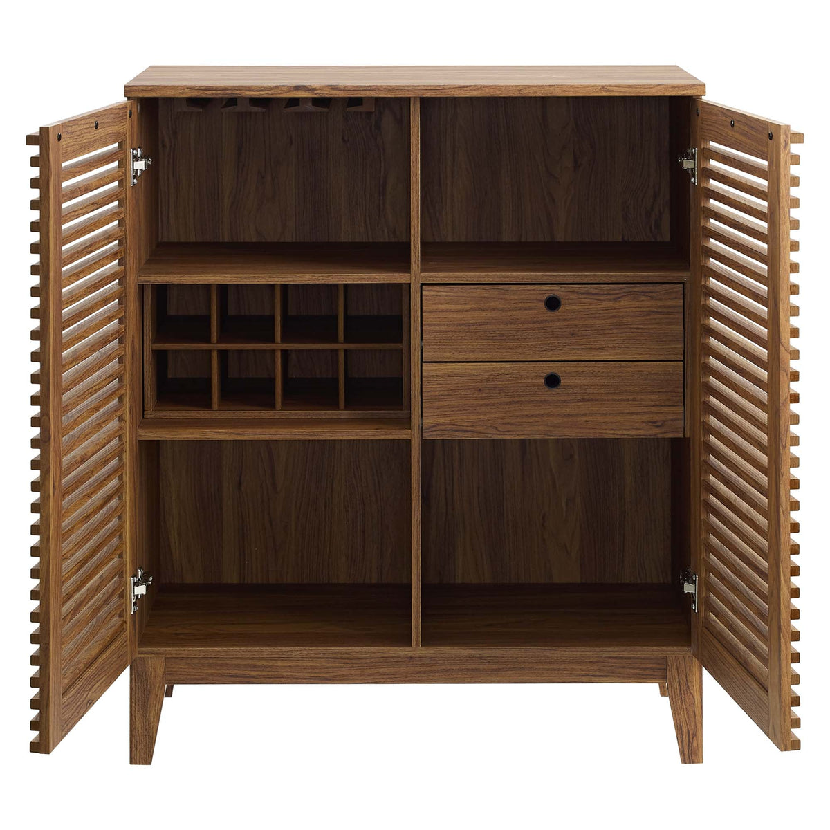 The bar cabinet that does all the heavy lifting