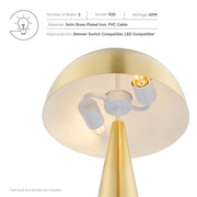 Metal Dome Table Lamp, Two-Light