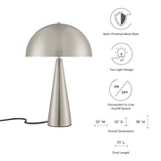 Metal Dome Table Lamp, Two-Light