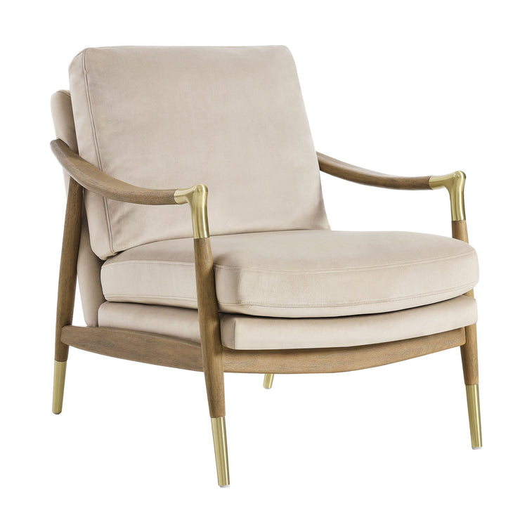 Performance Velvet Mid-Century Accent Armchair