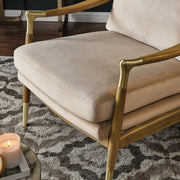 Performance Velvet Mid-Century Accent Armchair