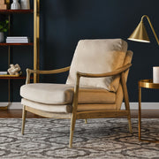 Performance Velvet Mid-Century Accent Armchair